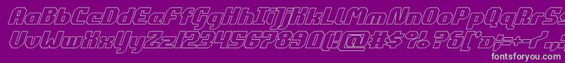 commonwealthoutital Font – Green Fonts on Purple Background