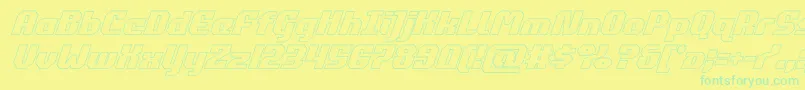 commonwealthoutital Font – Green Fonts on Yellow Background