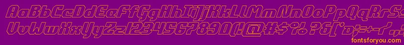 commonwealthoutital Font – Orange Fonts on Purple Background