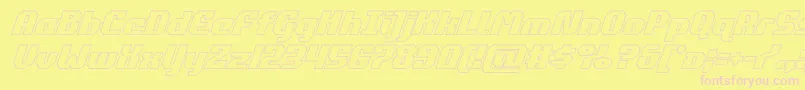 commonwealthoutital Font – Pink Fonts on Yellow Background