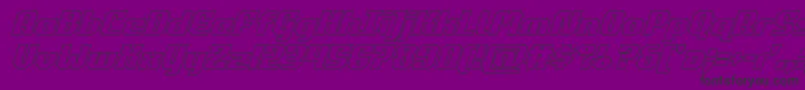 commonwealthoutital Font – Black Fonts on Purple Background