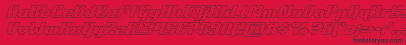 commonwealthoutital Font – Black Fonts on Red Background