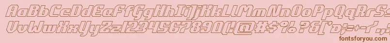 commonwealthoutital Font – Brown Fonts on Pink Background