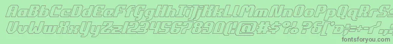 commonwealthoutital Font – Gray Fonts on Green Background