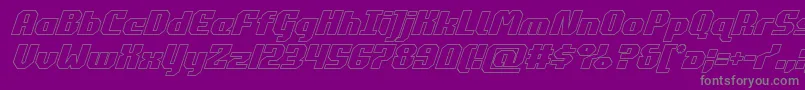 commonwealthoutital Font – Gray Fonts on Purple Background