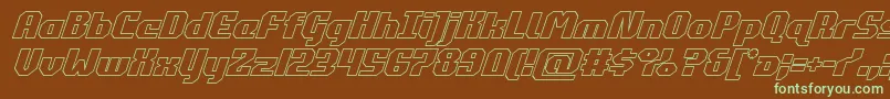 Шрифт commonwealthoutital – зелёные шрифты на коричневом фоне