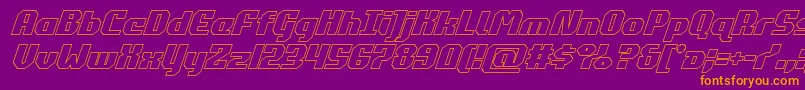 commonwealthoutital Font – Orange Fonts on Purple Background