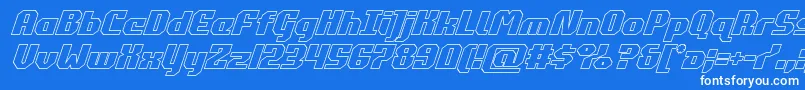 commonwealthoutital Font – White Fonts on Blue Background