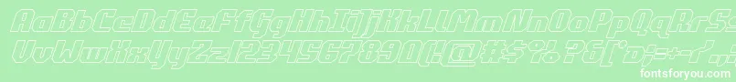 commonwealthoutital Font – White Fonts on Green Background