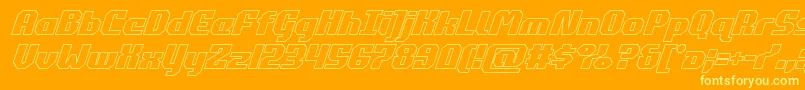 commonwealthoutital Font – Yellow Fonts on Orange Background