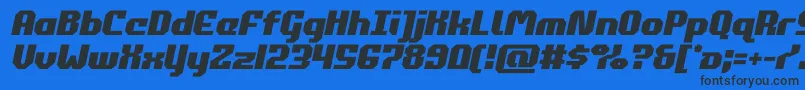 commonwealthsemital Font – Black Fonts on Blue Background