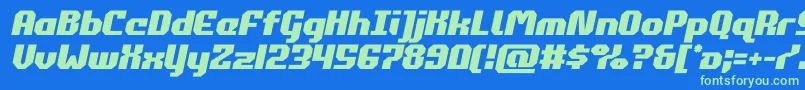 commonwealthsemital Font – Green Fonts on Blue Background