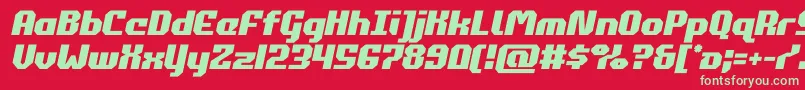 commonwealthsemital Font – Green Fonts on Red Background