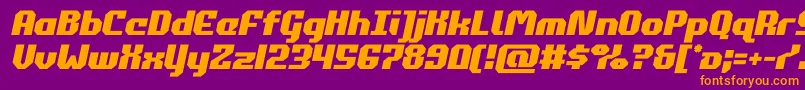 commonwealthsemital Font – Orange Fonts on Purple Background