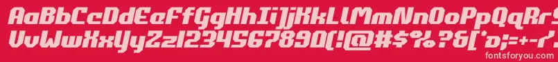 commonwealthsemital Font – Pink Fonts on Red Background