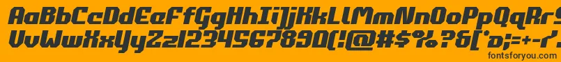 commonwealthsemital Font – Black Fonts on Orange Background