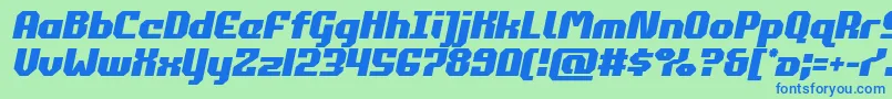 commonwealthsemital Font – Blue Fonts on Green Background