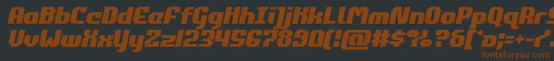 Шрифт commonwealthsemital – коричневые шрифты на чёрном фоне