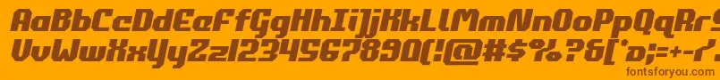 commonwealthsemital Font – Brown Fonts on Orange Background