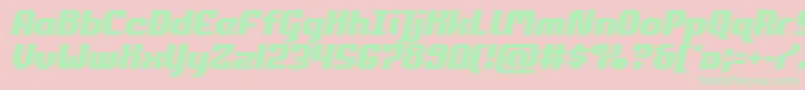 Шрифт commonwealthsemital – зелёные шрифты на розовом фоне