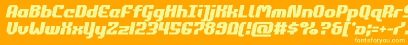 commonwealthsemital Font – Yellow Fonts on Orange Background