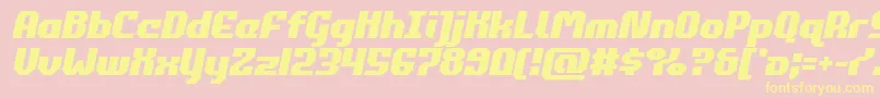 commonwealthsemital Font – Yellow Fonts on Pink Background