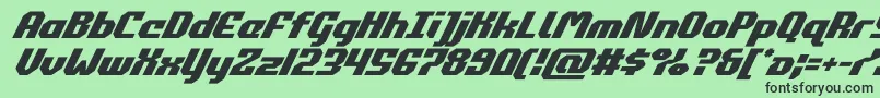 commonwealthsuperital Font – Black Fonts on Green Background