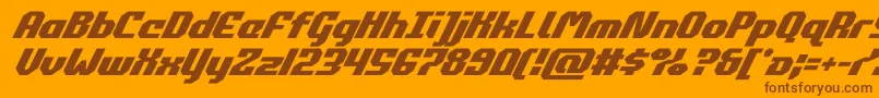 commonwealthsuperital Font – Brown Fonts on Orange Background