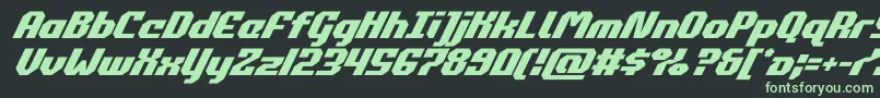 commonwealthsuperital Font – Green Fonts on Black Background