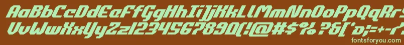 commonwealthsuperital Font – Green Fonts on Brown Background