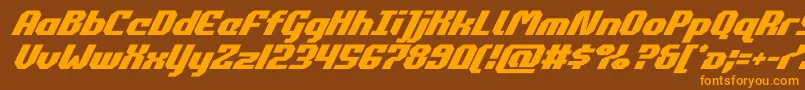 commonwealthsuperital Font – Orange Fonts on Brown Background