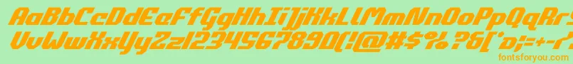 commonwealthsuperital Font – Orange Fonts on Green Background