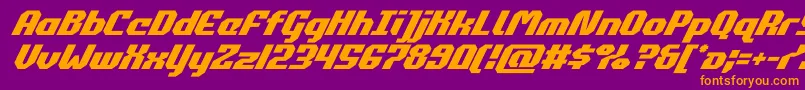 commonwealthsuperital Font – Orange Fonts on Purple Background