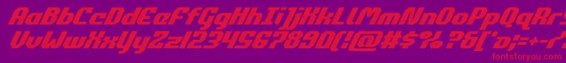 commonwealthsuperital Font – Red Fonts on Purple Background