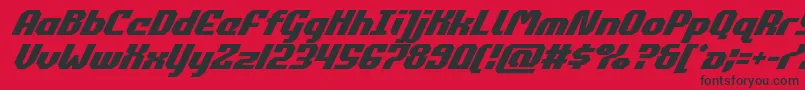 commonwealthsuperital Font – Black Fonts on Red Background