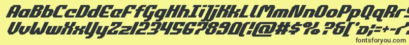 commonwealthsuperital Font – Black Fonts on Yellow Background