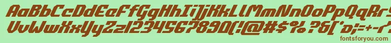 commonwealthsuperital Font – Brown Fonts on Green Background