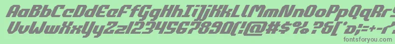 commonwealthsuperital Font – Gray Fonts on Green Background