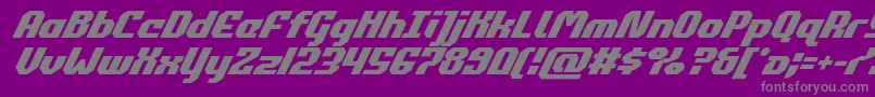 commonwealthsuperital Font – Gray Fonts on Purple Background