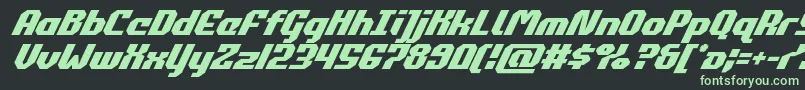 commonwealthsuperital Font – Green Fonts on Black Background