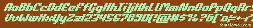 commonwealthsuperital Font – Green Fonts on Brown Background