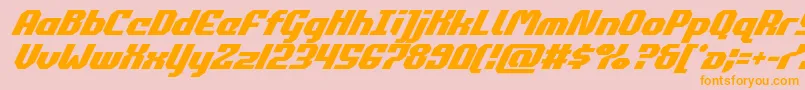 commonwealthsuperital Font – Orange Fonts on Pink Background