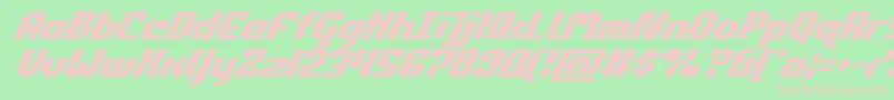 commonwealthsuperital Font – Pink Fonts on Green Background