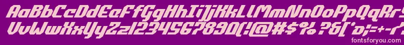 commonwealthsuperital Font – Pink Fonts on Purple Background