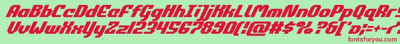 commonwealthsuperital Font – Red Fonts on Green Background