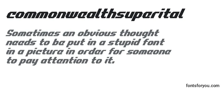 Review of the Commonwealthsuperital (123887) Font