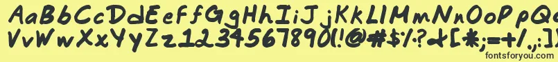 Commotion Business Font – Black Fonts on Yellow Background