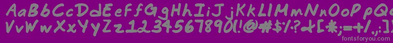 Commotion Business Font – Gray Fonts on Purple Background