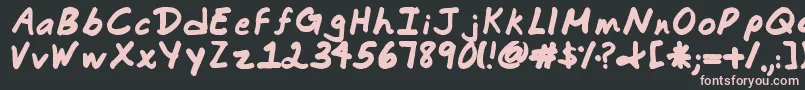Commotion Business Font – Pink Fonts on Black Background