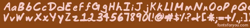 Commotion Business Font – Pink Fonts on Brown Background